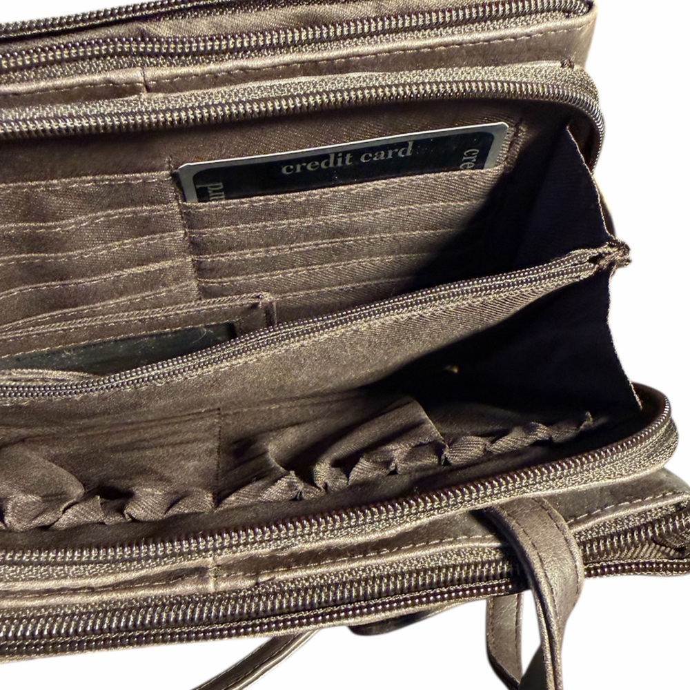 Dark Brown Crossbody Organizer Bag - Picture 4 of 6